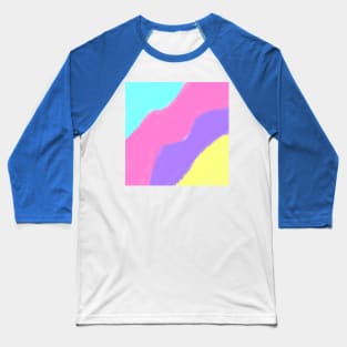 Blue pink watercolor art Baseball T-Shirt